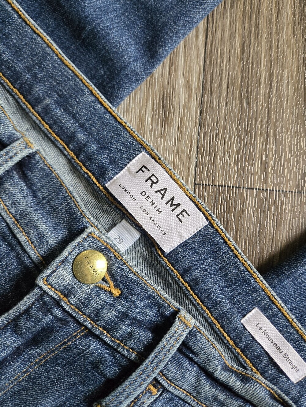 Frame Denim Le Nouveau Straight Split Front Sheffield Raw Hem Jeans Size 29 - Picture 4 of 11
